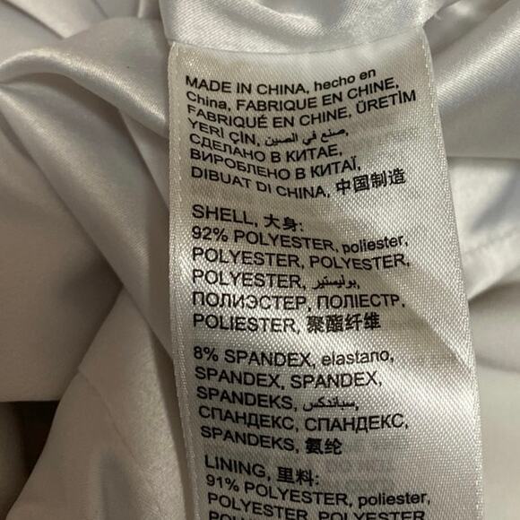 Bebe White Sleeveless Keyhole Cutout Backless Zipper Mini A-Line Dress Size 0 - Picture 4 of 4